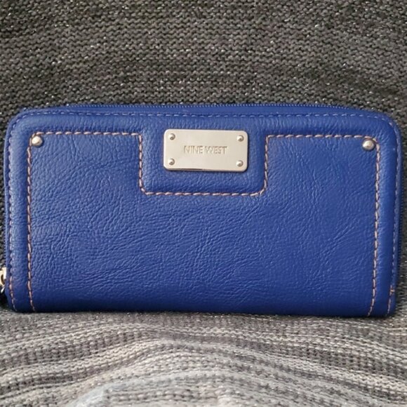 Nine West Handbags - New Nine West Royal Blue Zip-Around Wallet